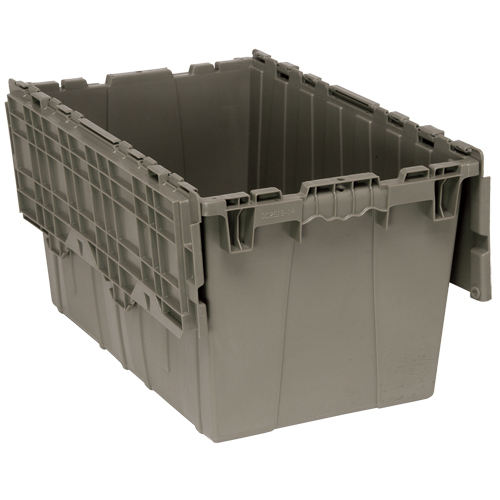 Attached-Top Distribution Container, 16-1/4" x 25-3/8" x 14-1/8", Grey OSI Industrial Sales