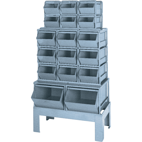 Pre-Engineered Bin Combination, 1000 lbs. Cap., 33-1/2" W x 19 1/2" D x 54-1/4" H, Blue OSI Industrial Sales