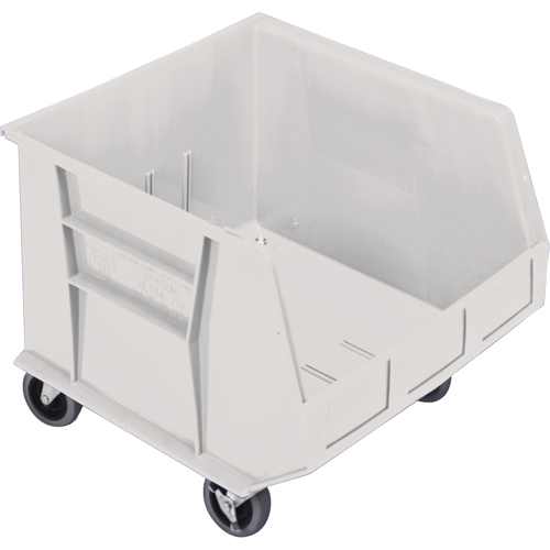 Mobile Bin, 14" H x 16-1/2" W x 18" D, 75 lbs. Capacity, Ivory OSI Industrial Sales