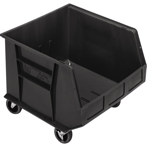 Bac mobile, 14" ha x 16-1/2" la x 18" p, Capacit&eacute; de 75 lb, Noir OSI Industrial Sales