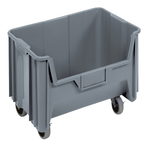 Mobile Giant Stack Container, 12-7/16" H x 19-7/8" W x 15-1/4" D, 250 lbs. Capacity, Grey OSI Industrial Sales