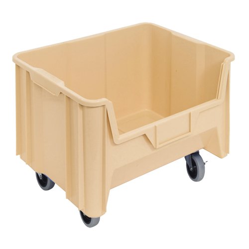 Mobile Giant Stack Container, 12-7/16" H x 19-7/8" W x 15-1/4" D, 250 lbs. Capacity, Ivory OSI Industrial Sales