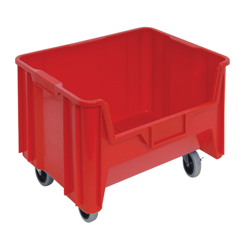 Mobile Giant Stack Container, 12-7/16" H x 19-7/8" W x 15-1/4" D, 250 lbs. Capacity, Red OSI Industrial Sales