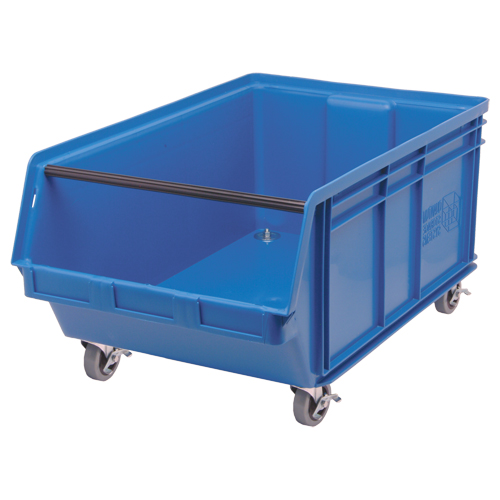 Mobile MAGNUM Bin, 14-7/8" H x 18-3/8" W x 29" D, 150 lbs. Capacity, Blue OSI Industrial Sales
