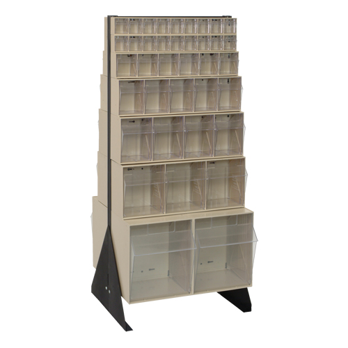 Support pour bacs basculants, 23-5/8" la x 16" p x 52" h, 76 tiroirs OSI Industrial Sales