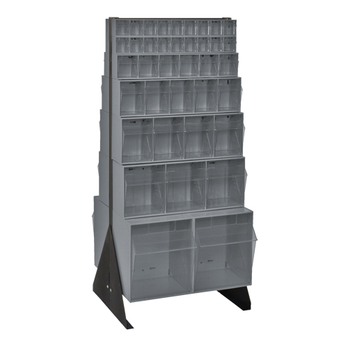Tip-Out Bins Stand, 23-5/8" W x 16" D x 52" H, 76 Drawers OSI Industrial Sales