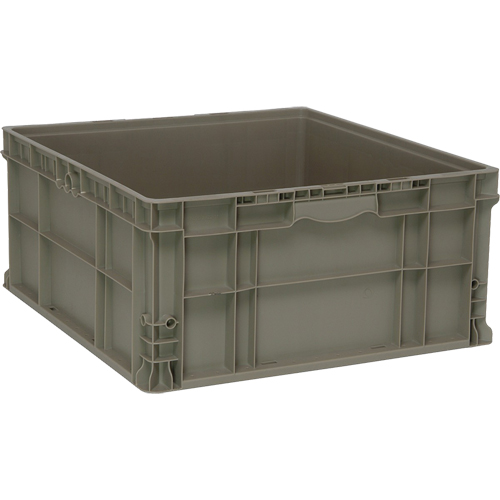 Contenant empilable, 22,5" la x 22,5" p x 11" h, Gris OSI Industrial Sales