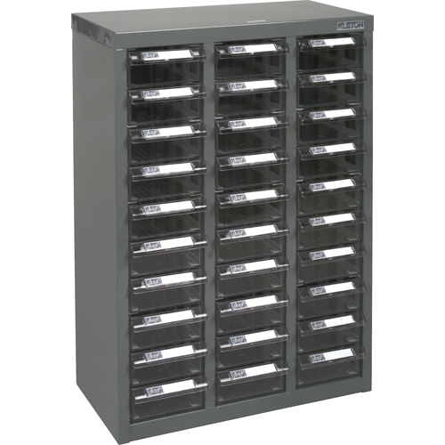 KPC-700 Parts Cabinet, Galvanized Steel, 30 Drawers, 17-1/2" x 8-7/10" x 25-3/10", Grey OSI Industrial Sales