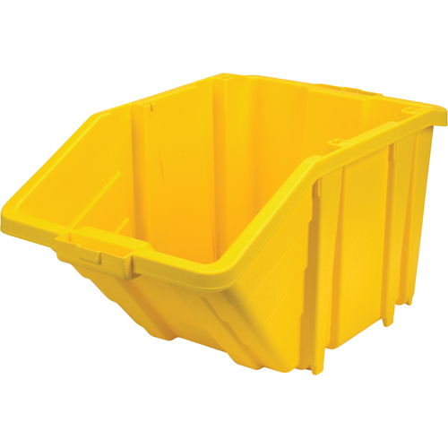 Jumbo Plastic Bin, 15-1/2" W x 13" H x 25" D, Yellow, 200 lbs. Capacity OSI Industrial Sales