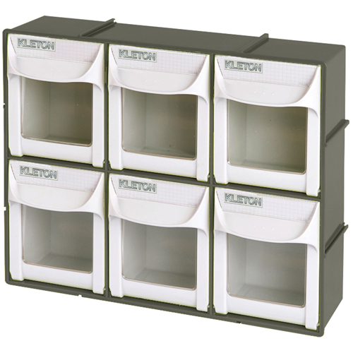 Heavy-Duty Tilt Bin, 11-3/4" W x 3-1/2" D x 9-3/4" H, 6 Drawers OSI Industrial Sales