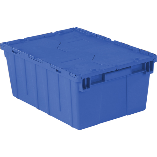 Flipak&reg; Polyethylene Plastic (PE) Distribution Containers, 21.9" x 15.2" x 9.3", Blue OSI Industrial Sales