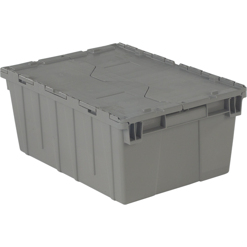 Contenants de distribution Flipak en plastique poly&eacute;thyl&egrave;ne (PE), 21,9" x 15,2" x 9,3", Gris OSI Industrial Sales