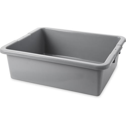 Undivided Bus/Utility Box, 7" H x 21.5" D x 17" L, Polyethylene, Grey OSI Industrial Sales
