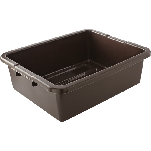 Contenant utilitaire sans compartiments, 7" ha x 21,5" p x 17" lo, Plastique, Brun OSI Industrial Sales