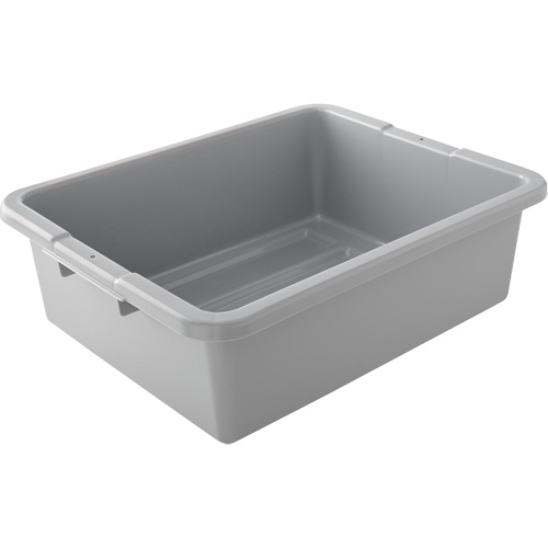 Undivided Bus/Utility Box, 7" H x 21.5" D x 17" L, Plastic, Grey OSI Industrial Sales