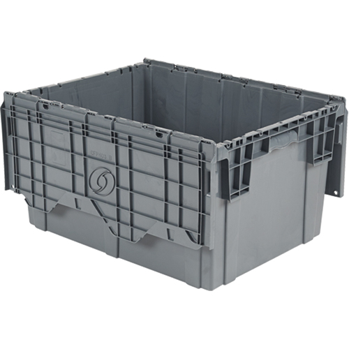 Flipak&reg; Polyethylene Plastic (PE) Distribution Containers, 39" x 14" x 13", Grey OSI Industrial Sales