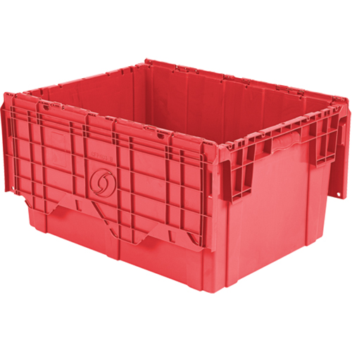Flipak Polyethylene Plastic (PE) Distribution Containers, 27.9" x 20.9" x 15.2", Red OSI Industrial Sales