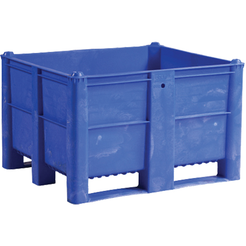 Pallet Container, 40"/47.25" D x 48"/39.4" W x 29"/29.1" H, 1543 lbs./2650 lbs. Capacity, Blue OSI Industrial Sales