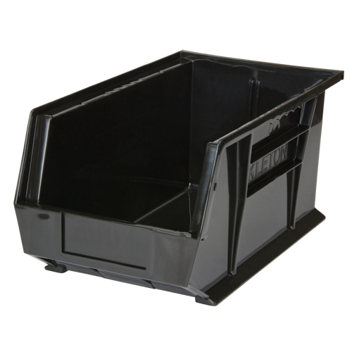 Stack & Hang Bin, 8-1/4" W x 7" H x 14-3/4" D, Black OSI Industrial Sales