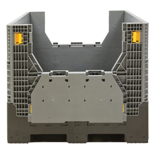 Contenant de vrac pliable, 47,2" lo x 39,4" la x 39,4" h, Gris OSI Industrial Sales