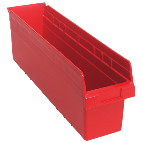 Bacs pour &eacute;tag&egrave;re Store-Max, 6-5/8" la x 8" H x 23-5/8" p, Rouge, Capacit&eacute; 68 lb OSI Industrial Sales