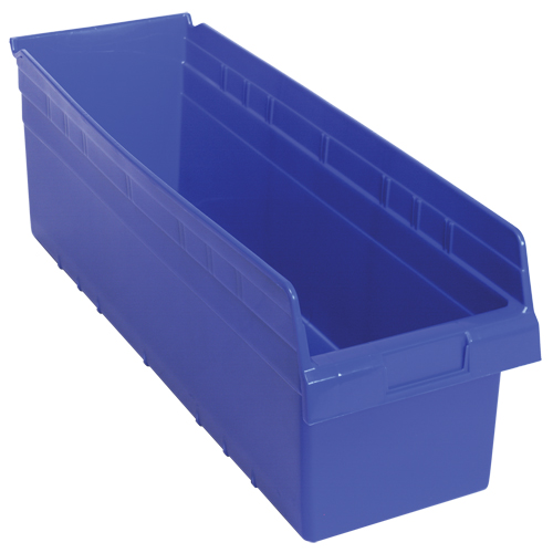 Bacs pour &eacute;tag&egrave;re Store-Max, 8-3/8" la x 8" H x 23-5/8" p, Bleu, Capacit&eacute; 68 lb OSI Industrial Sales
