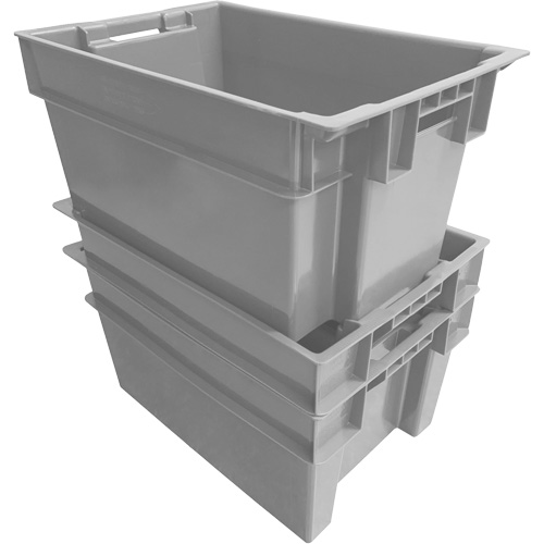 Contenant Stack & Nest, 16" la, 12" h x 24" p, Gris OSI Industrial Sales