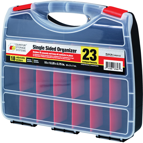 Plastic Compartment Box, 12-1/4" W x 15" D x 2-3/4" H, 23 Compartments OSI Industrial Sales