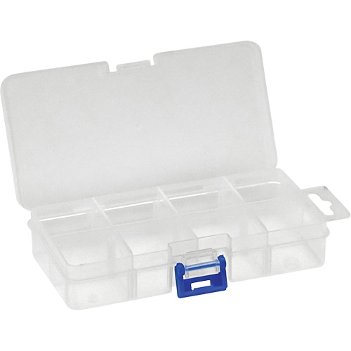 Plastic Compartment Box, 2.75" W x 5.5" D x 1.25" H, 8 Compartments OSI Industrial Sales