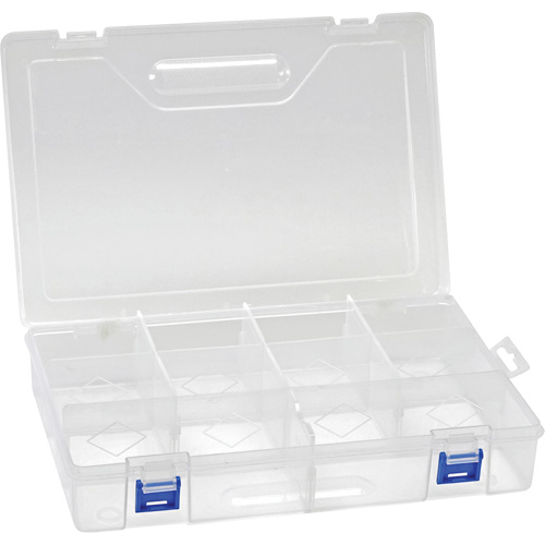Plastic Compartment Box, 7.75" W x 11.75" D x 2.2" H, 10 Compartments OSI Industrial Sales
