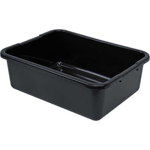 Bac d'entreposage tout usage &agrave; fond rainur&eacute;, 7" ha x 15" p x 21" lo, Plastique, Noir OSI Industrial Sales