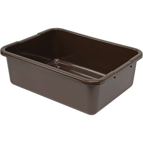 All-Purpose Ribbed-Bottom Storage Tub, 7" H x 15" D x 21" L, Plastic, Brown OSI Industrial Sales