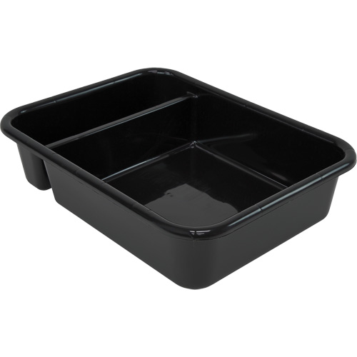 All-Purpose Compartmentalized Storage Tub, 7" H x 15" D x 20" L, Plastic, Black OSI Industrial Sales