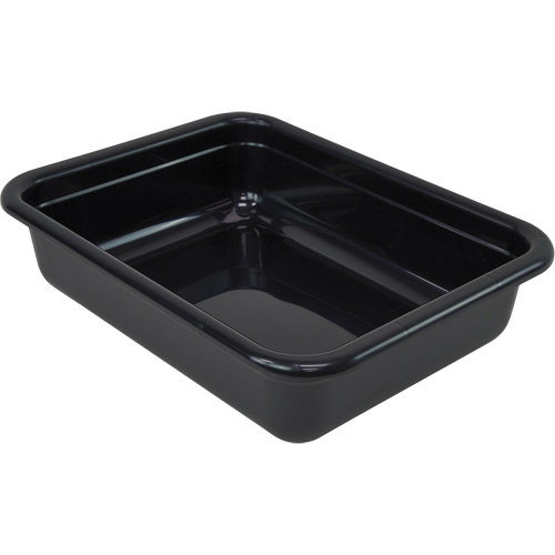 All-Purpose Flat-Bottom Storage Tub, 5" H x 17" D x 22" L, Plastic, Black OSI Industrial Sales
