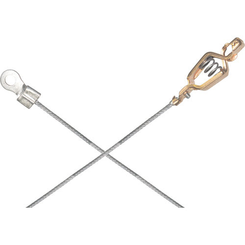 Assemblages l&eacute;gers de c&acirc;bles de masse et de mise &agrave; la terre - Pinces crocodile & raccordements a/borne d'extr&eacute;mit&eacute; de 1/4" OSI Industrial Sales