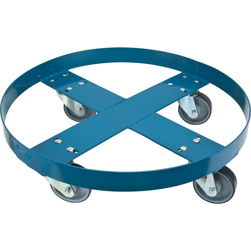 Drum Dolly, Steel, 1000 lbs. Capacity, 24" Diameter, Polyurethane Casters OSI Industrial Sales