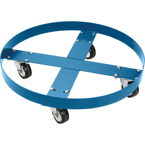 Chariot pour baril, Acier, Capacit&eacute;e 750 lb, Diam&egrave;tre 24", Roue en Polyol&eacute;fine OSI Industrial Sales