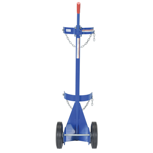 Gas Cylinder Cart, Rubber Wheels, 12" W x 15-1/2" L Base, 500 lbs. OSI Industrial Sales
