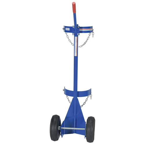 Chariot pour bouteille de gaz, Roues Pneumatique, Base de 12" la x 15-1/2" lo, 500 lb OSI Industrial Sales