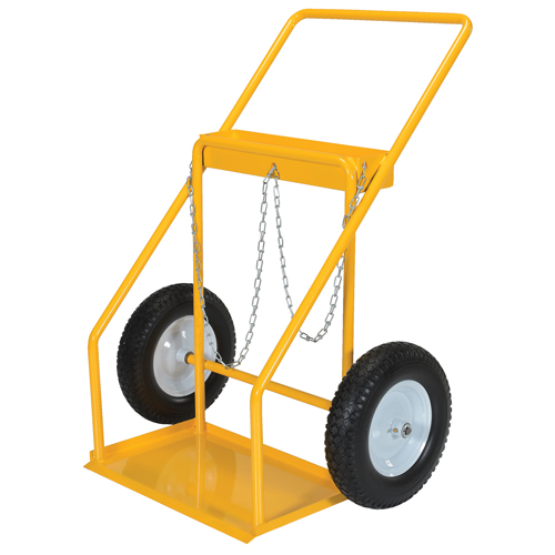 Chariot pour bouteille de gaz, Roues Caoutchouc, Base de 22" la x 14-1/8" lo, 250 lb OSI Industrial Sales