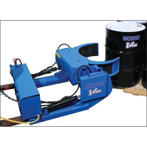 Manipulateur de baril mont&eacute; sur fourches Grip+Go &agrave; prise motoris&eacute;e, Baril de 15 - 55 gal. US (12,5 - 45 gal. imp.), Capacit&eacute; 1500 lb/680 kg OSI Industrial Sales