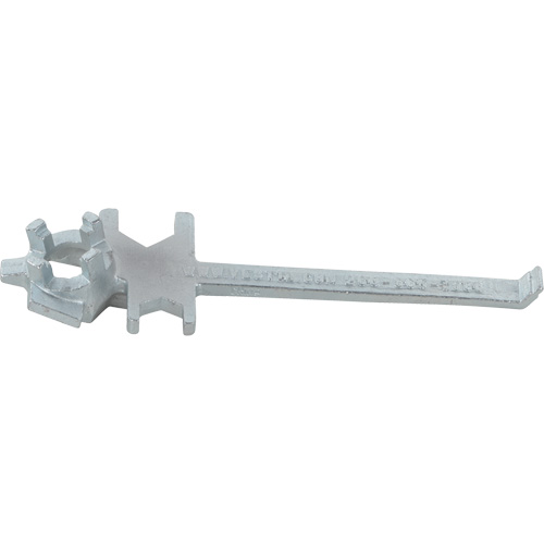 Single Ended Specialty Bung Nut Wrench, 1-1/2" Opening, 7-1/2" Handle, Zinc Cast Steel OSI Industrial Sales