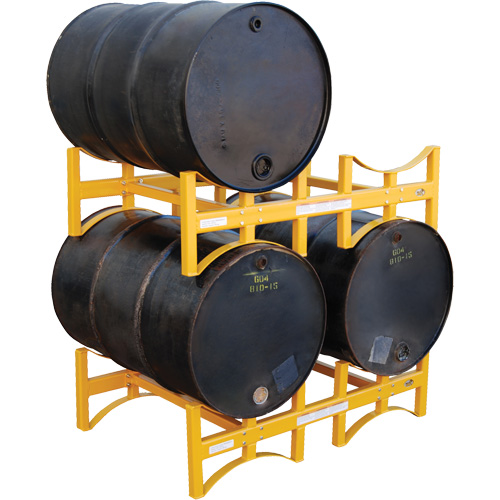 Steel Stackable Drum Rack, 2 Drums, 1600 lbs. Capacity, 45-1/2" W x 29-7/8" D x 12-3/4" H OSI Industrial Sales