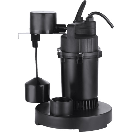 Thermoplastic Submersible Sump Pump, 2560 GPH, 115 V, 4.6 A, 1/3 HP OSI Industrial Sales