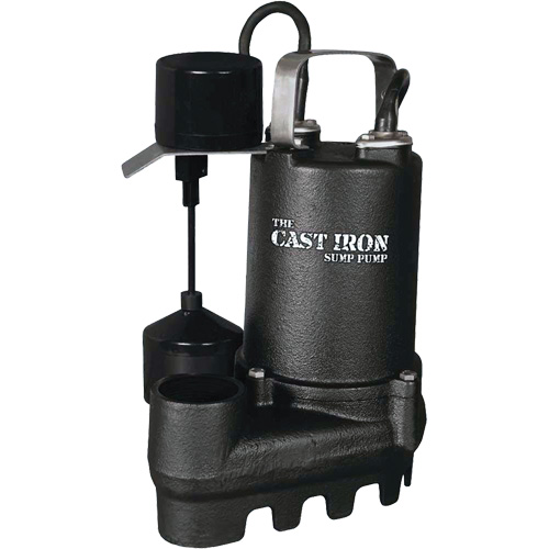 Cast Iron Submersible Sump Pump with Vertical Float Switch, 67 GPM, 33 V, 5 A, 1/3 HP OSI Industrial Sales
