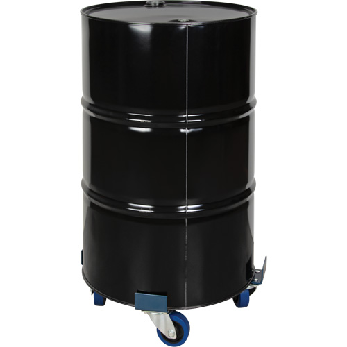Drum Dolly, Steel, 1400 lbs. Capacity, 24" Diameter, Blue Elastic Casters OSI Industrial Sales
