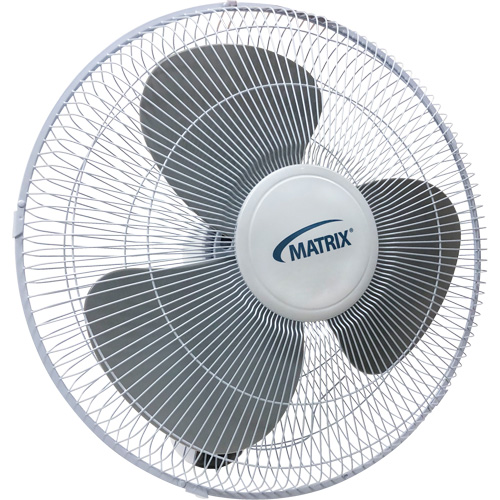 Wall Mount Oscillating Fan, Commercial, 3 Speed, 16" Diameter OSI Industrial Sales