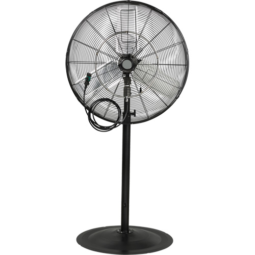 Ventilateur oscillant sur socle avec vaporisation &agrave; moteur &eacute;tanche &agrave; l'eau, Robuste, 3 Vitesses, Diam&egrave;tre de 30" OSI Industrial Sales