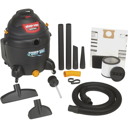 Aspirateur pour atelier avec pompe int&eacute;gr&eacute;e, Secs-humides, 6 CV, 18 gal. US (68,1 litres) OSI Industrial Sales