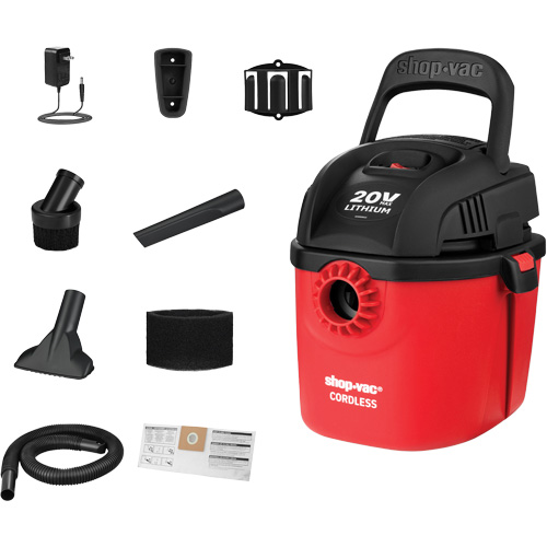 Cordless Wet/Dry Vacuum, 20 V, 1 gal. Capacity OSI Industrial Sales